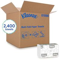 Kleenex Multifold Paper Towels (01890), White, 16 Packs / Case, 150 Tri Fold Paper Towels / Pack, 2,400 Towels / Case