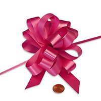 4" Cerise Pull String Bow | Quantity: 50 Width 3/16"