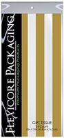 Flexicore Packaging Gold Striped Gift Wrap Tissue Paper Size: 20 Inch X 30 Inch | Count: 24 Sheets | Color: Gold Striped