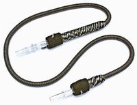 Inhale Washable Hookah Hose 70" Long - Black and White Wrapped Handle