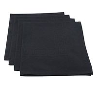 SARO LIFESTYLE DM002.BK21S Greek Key Design Damask Napkin, 21", Black