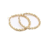 Meolin Simple Large Dangle Circle Loop Earrings,Gold,D:4.8cm