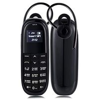 Rcsbtd Network: 2G (White + Black), Exclusive SIM, Anti-Lost, MTK6261DA, Hands Absolve Bluetooth Dialer Headphone, Russian Keyboard, Miniskirt Wandering Phone (Color : Black)