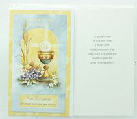 RA001 Childrens First Communion Greeting Card. Includes envelope.