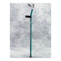 Forearm Crutch - 1 Pair Adult, Open Half-Cuff With Foam Grips And Pivoflex Crutch Tips. Epoxy-Coated-Choice of 12 Colors. Height adjustable grip to floor from 28" to 38", and grip to top of cuff from 8" to 10".