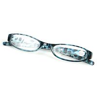 Inlefen Blue Oval Reading Glasses Eyeglasses with Pattern Design Readers for Womens and Men