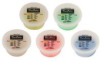 TheraPutty Standard Exercise Putty Tan - XX-Soft, Yellow - X-Soft, Red - Soft, Green - Medium, Blue - Firm 2 OZ Each Bundle