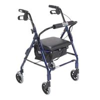 Drive Medical Mimi Lite Deluxe Aluminum Rollator, Flame Blue