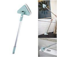 FOONEE Sponge Brush, Retractable Bathtub Long Handle Scrub Brush, Floor Tile Kitchen Tile Cleaning Brush, Detachable Aluminum Pole Tile Brush Wall Corner Brush Clean Floor Brush, (Blue)