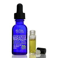Revital Youth Maracuja Seed Oil, 100% Pure and Organic Cold Pressed Carrier Relieves Anxiety and Stress, Relaxes Muscles, and Nourishes Skin, Free Bonus Roller Bottle Included, Passion Fruit