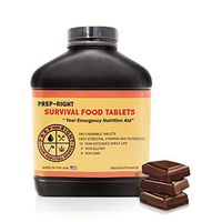 Prep-Right Survival Food Tablets - Chocolate -"Your Emergency Nutritional Aid" - Keep giving your body the nutrients needed in a Lifesaving, Emergency, Survival Situation