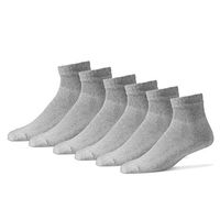 Women's Diabetic Quarter Length Socks 9-11 - Cotton Blend Sole Pleasers Loose Top 12 Pack Gray Made in USA