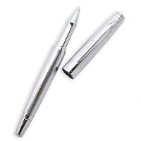 LACHIEVA Metal Roller Pen with Germany SHNEIDER Refill Nice Gift Box Pack (Chrome Color)
