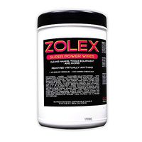 Zolex Super Power Wipes - Solvent-Free Disposable Hand Wipes | Grease & Grime Remover for Hands, Tools, Equipment and More! | 90 Premoistened 10"x12" Disposable Towels