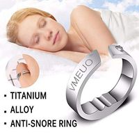 moahhally 1 Pcs Anti Snoring Ring Stopper Sleeping Breath Aid Acupressure Treatment Stop Snore Device Health Care Finger Jewelry Ring(Multi-Color,S-no Box)