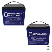 Mighty Max Battery 12V 55AH Gel Battery for Pride Mobility Quantum 1122-2 Pack Brand Product
