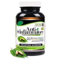 Natural Anti-Inflammatory Women's Relief Formula by Moms for Nutrition - Day or Night Relieves Inflammation-Induced Pain, Safe and Effective with Turmeric and Curcumin Gluten-Free, 60 Vegetarian Caps
