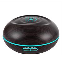 GMFYC Home Small ultrasonic humidifier 300ml Wood Grain Nebula Aromatherapy Machine Essential Oil Aroma Diffuser for Home Office Bedroom Living Room Study Yoga Spa (Color : Brown)