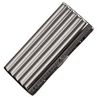 Exttlliy Creative Thin Portable Stainless Steel Pocket Carrying Cigarette Box Case for Holds 10 Regular Size Cigarettes (Not Included Cigarette)