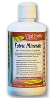 Fulvic Minerals - 32 Fl. Oz. - One Month Supply - Vegan Liquid Trace Mineral Multimineral Supplement - Almost Tasteless - Whole Food Plant-Based Ionic Minerals - by Vital Earth Minerals