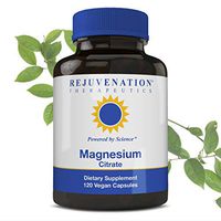 Rejuvenation Therapeutics Magnesium Citrate - Supports Cardiac Health, Muscle Function and Bones (120 Vegan Capsules)
