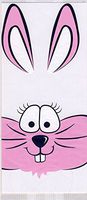 Easter Bunny Rabbit Cottontail Cello Party Favor Treat Bags 5" x 3" x 11 1/2" Pack of 25 (Large)