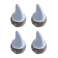 Yigeyi 4 Pack Stainless Steel Scourers – Steel Wool Scrubber Pad Used for Dishes, Pots, Pans, and Ovens. Easy scouring for Tough Kitchen Cleaning.