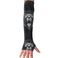 QG ZZX Howling Lion Unisex Compression Arm Sleeves UV Protection Performance Arm Sleeve - for Outdoor Sports Baseball,Basketball,Football (1 Pair)