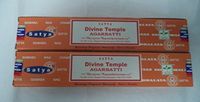 Satya Divine Temple Incense Sticks - Set of 2 Packs of 15 Grams Each