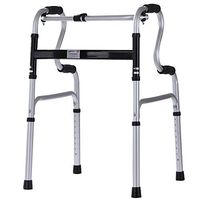 Lyqqqq Folding Walker Adjustable Height Without Wheels Without Seat Elderly Walker