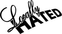Crazydecals Locally Hated JDM Vinyl Decal Sticker- 12" Wide Gloss White Color