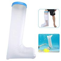 Zyyini Reusable Leg Cast Cover, Waterproof Shower Bandage and Cast Protector for Shower and Bath Watertight Protection to Broken Leg Foot Knee Ankle Wound and Burns
