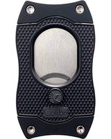 Monza S-Cut Serrated Cigar Cutter in an Attractive Gift Box Warranty Black Black
