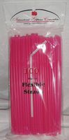 IGC 200 Straws - Flex/Flexible Drinking Straws - Luau - Wedding - Party - Hot Pink - 200 Flexible Straws (2 packs x 100 straws)