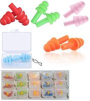 SETH – 15 Pairs –5 Colours - NRR32 - Noise Cancelling Waterproof and Hypoallergenic Ear Plugs for Sleeping, Silicone Reusable Noise Reduction Earplugs for Hearing Protection from Snoring, Swimming, Sh