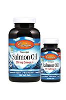 Carlson - Salmon Oil, 500 mg Omega-3s, Norwegian, Heart, Brain & Joint Health, 180 + 50 Softgels