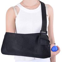 WANG Shoulder Support Sling with Pillow Breathable Material for Rotator Cuff, Surgery & Broken Arm Fits Right Or Left Arms,45°ofabduction,S