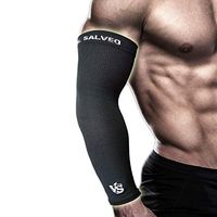 Vital Salveo- Compression Arm Sleeve (1Pair) for Basketball, Baseball, Football, Volleyball.Elbow Brace for Tendonitis, Golfers Elbow, Tennis Elbow, Arthritis for Men/Women-L (1Pair)