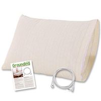 Grounding Brand King Size Pillow Case with Earth Connection Cable, 400TC Conductive Mat with Pure Silver Thread for Better Sleep and Healthy Earth Energy, Natural Tan