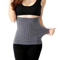 YUPPIE TONE Warm Cashmere Waistband Unisex Elastic Kidney Stomach Waist Support Protector Belt Gray M
