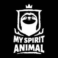 My Spirit Animal Sloth Vinyl Decal Sticker | Cars Trucks Vans SUVs Walls Cups Laptops | 6.5 Inch | White | KCD2646