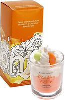 Bomb Cosmetics Peach Bellini Piped Glass Candle with Essential Oils