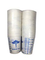 50 Graduated Medicine Solo Paper Cups 3 oz for Epoxy Resin, Polyester Resin, Paints
