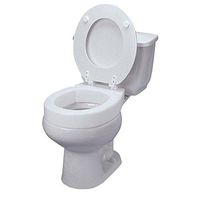 New - Flip-Up Toilet Riser - Hinged Toilet Seat Lift Riser, Easy to Install (Fits Rount Toilets)