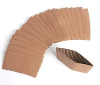 SBYURE Coffee Cup Sleeves,120 Pack Disposable Corrugated Cup Jackets,Natural kraft color Coffee Cup Holder