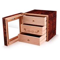 ZLMMY Portable Cigar Desktop Humidor - Cigar Box Suitcase with Hygrometer and Humidifier