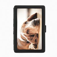 Sleepy Dog Cute Funny Black Cigarette Case Holder Wallet RFID-blocking