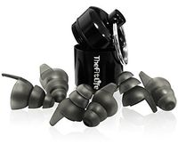 TheFitLife Noise Reduction Ear Plugs - Ultra Comfortable and Reusable Silicone High Fidelity Earplugs with 23dB SNR for Musicians Concerts Motorcycle Shooting 3 Sizes Fit for Kids Men Women (Black)