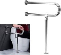 LXT PANDA Medical Safety Toilet Grab Bar, Handicap Rails Grab Bars Toilet Rail Bathroom Support, Foldable Skid Resistance Toilet Bathroom Bar for Disability Aid and Elderly Assistance.