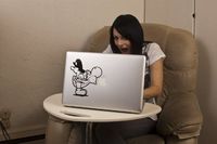 Yoshi and Baby Mario Decal for 13" Macbook